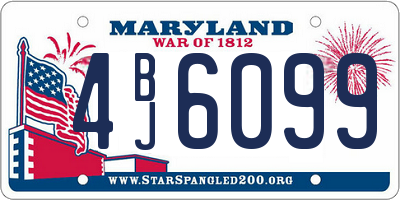 MD license plate 4BJ6099