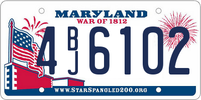 MD license plate 4BJ6102