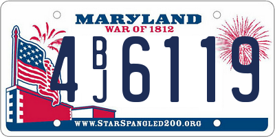 MD license plate 4BJ6119