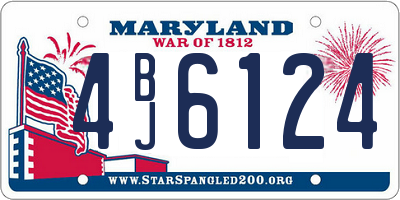 MD license plate 4BJ6124