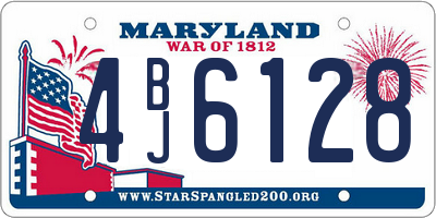 MD license plate 4BJ6128