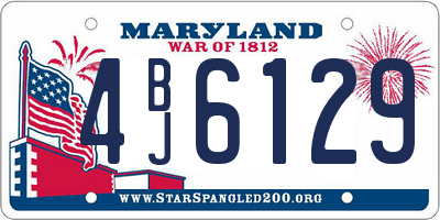 MD license plate 4BJ6129