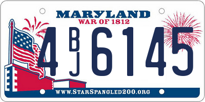 MD license plate 4BJ6145