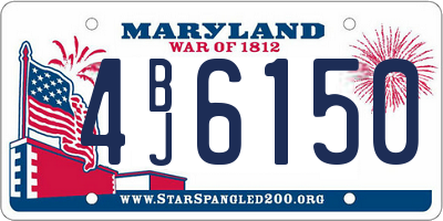 MD license plate 4BJ6150