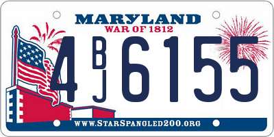 MD license plate 4BJ6155