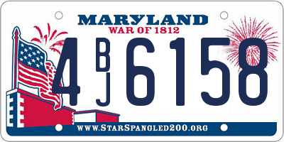 MD license plate 4BJ6158