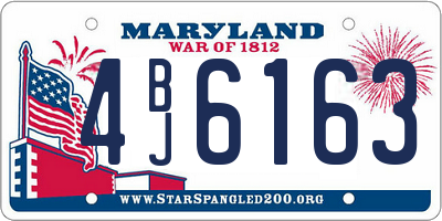 MD license plate 4BJ6163