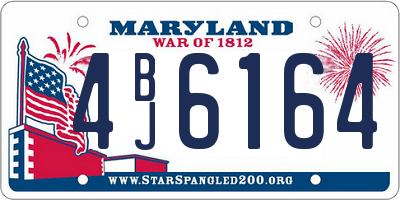 MD license plate 4BJ6164
