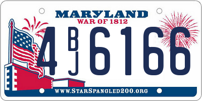 MD license plate 4BJ6166