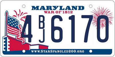 MD license plate 4BJ6170