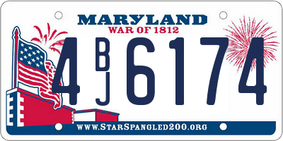 MD license plate 4BJ6174