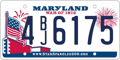MD license plate 4BJ6175