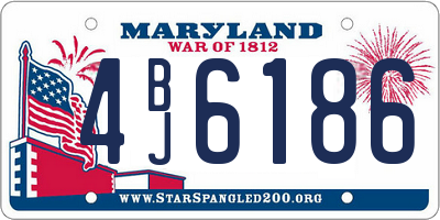 MD license plate 4BJ6186