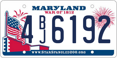 MD license plate 4BJ6192