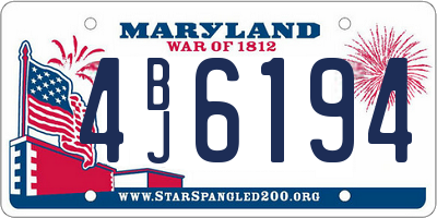 MD license plate 4BJ6194