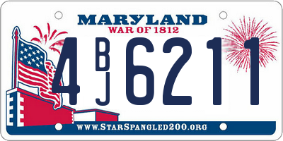 MD license plate 4BJ6211