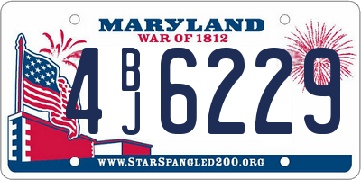 MD license plate 4BJ6229