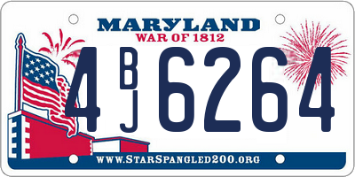 MD license plate 4BJ6264