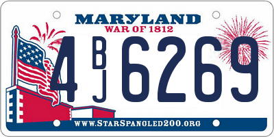 MD license plate 4BJ6269