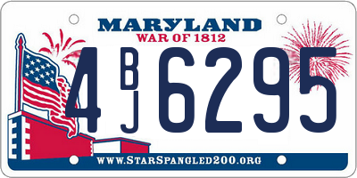 MD license plate 4BJ6295