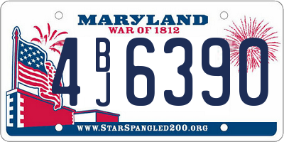 MD license plate 4BJ6390