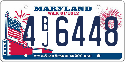 MD license plate 4BJ6448