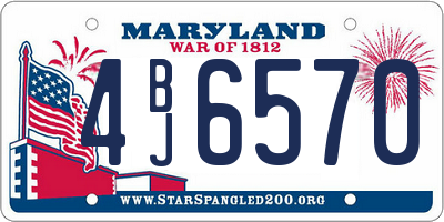 MD license plate 4BJ6570