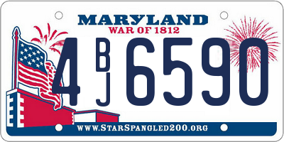 MD license plate 4BJ6590