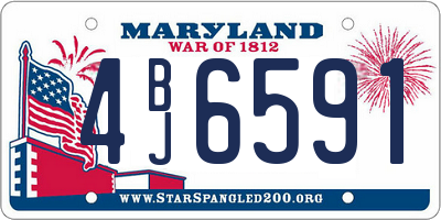 MD license plate 4BJ6591