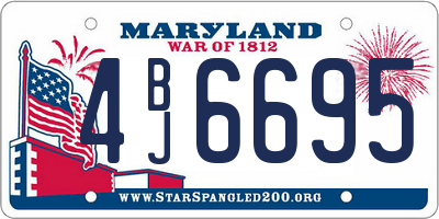 MD license plate 4BJ6695