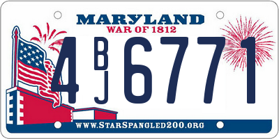 MD license plate 4BJ6771