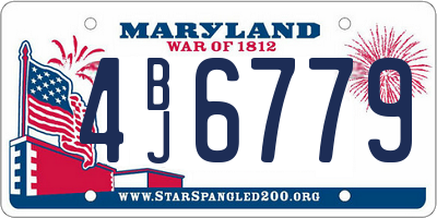 MD license plate 4BJ6779