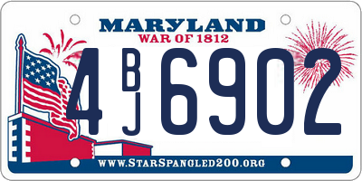 MD license plate 4BJ6902