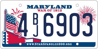 MD license plate 4BJ6903