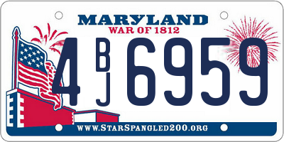 MD license plate 4BJ6959