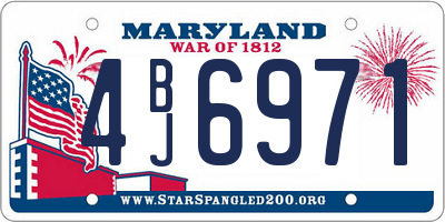 MD license plate 4BJ6971