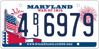 MD license plate 4BJ6979