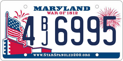 MD license plate 4BJ6995