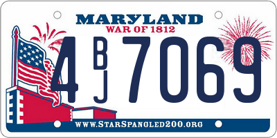 MD license plate 4BJ7069