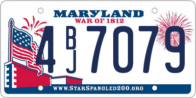 MD license plate 4BJ7079