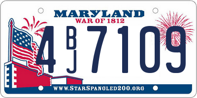 MD license plate 4BJ7109