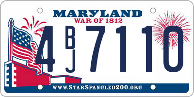MD license plate 4BJ7110