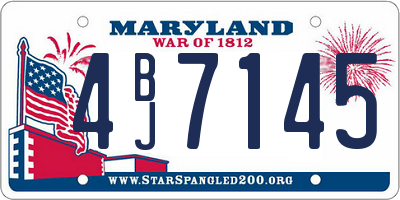 MD license plate 4BJ7145