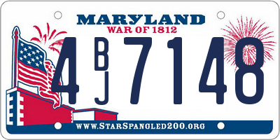 MD license plate 4BJ7148