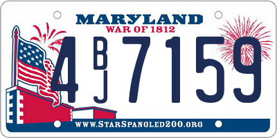 MD license plate 4BJ7159