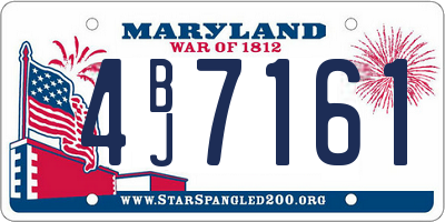 MD license plate 4BJ7161