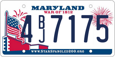 MD license plate 4BJ7175