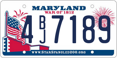 MD license plate 4BJ7189
