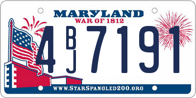 MD license plate 4BJ7191