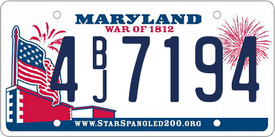 MD license plate 4BJ7194